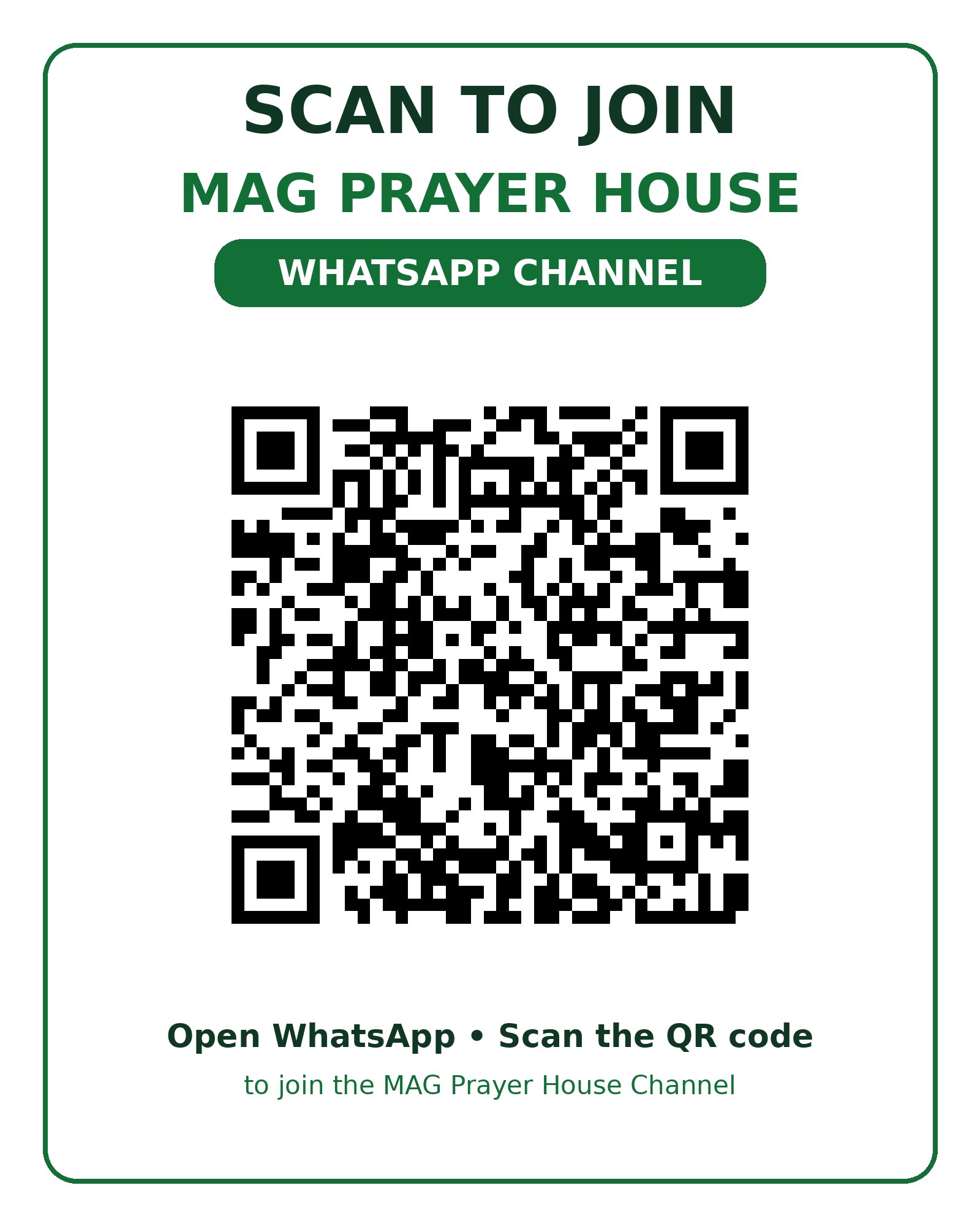 MAG Prayer House WhatsApp Channel